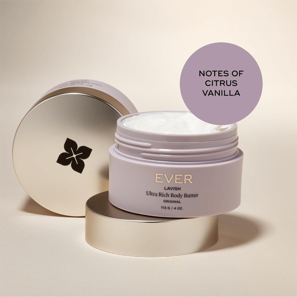 EVER Beauty Lavish Ultra Rich Body Butter 4 Oz New Improves Firmness Shea Butter